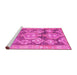 Sideview of Machine Washable Oriental Pink Traditional Rug, wshcon2955pnk