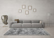 Machine Washable Oriental Gray Traditional Rug in a Living Room,, wshcon2955gry