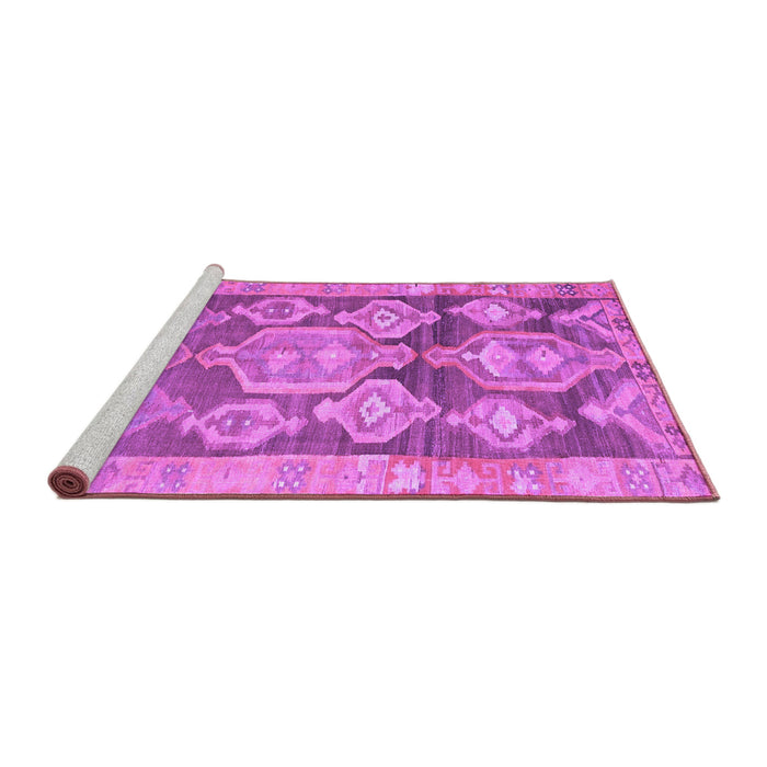 Sideview of Machine Washable Oriental Purple Traditional Area Rugs, wshcon2955pur