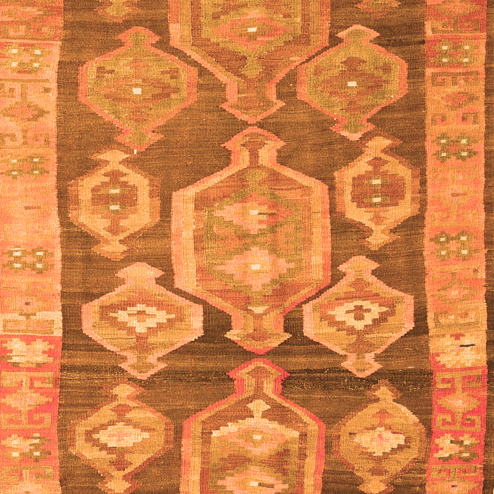 Serging Thickness of Machine Washable Oriental Orange Traditional Area Rugs, wshcon2955org