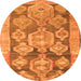 Square Oriental Orange Traditional Rug, con2955org