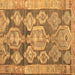 Square Machine Washable Oriental Brown Traditional Rug, wshcon2955brn