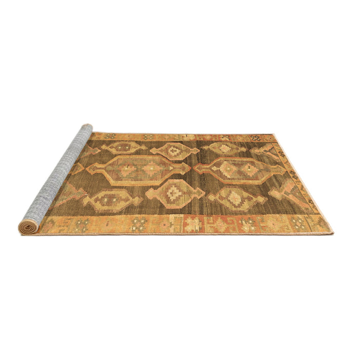 Sideview of Machine Washable Oriental Brown Traditional Rug, wshcon2955brn