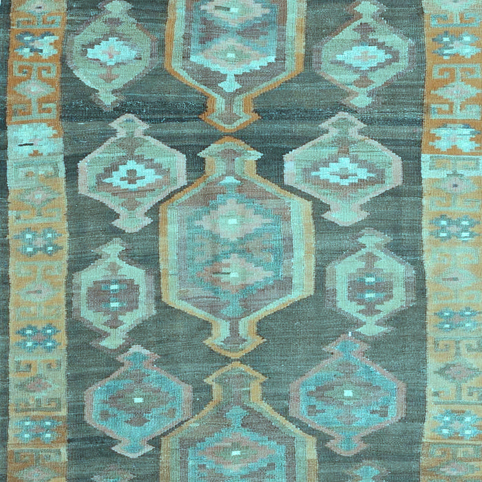 Machine Washable Oriental Light Blue Traditional Rug, wshcon2955lblu