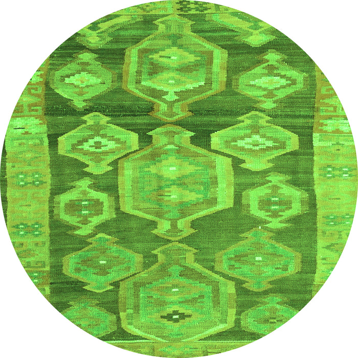 Square Oriental Green Traditional Rug, con2955grn