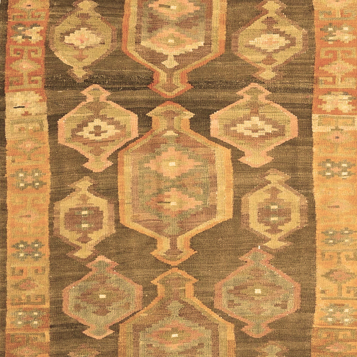 Machine Washable Oriental Brown Traditional Rug, wshcon2955brn