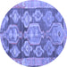 Round Oriental Blue Traditional Rug, con2955blu
