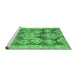 Sideview of Machine Washable Oriental Emerald Green Traditional Area Rugs, wshcon2955emgrn