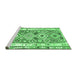 Sideview of Machine Washable Oriental Emerald Green Traditional Area Rugs, wshcon2956emgrn