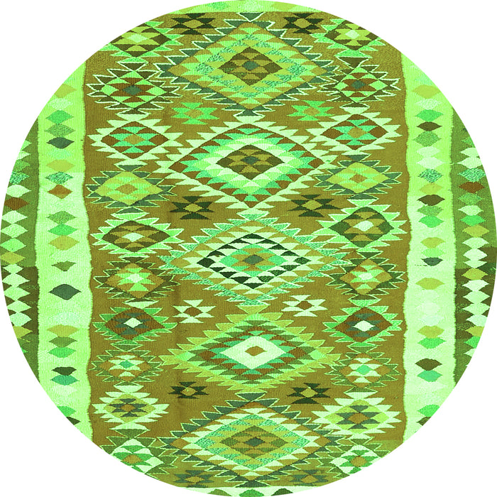 Machine Washable Oriental Green Traditional Area Rugs, wshcon2956grn