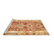 Sideview of Machine Washable Oriental Brown Traditional Rug, wshcon2956brn