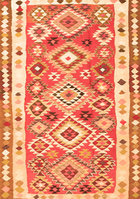 Oriental Orange Traditional Rug, con2956org