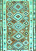 Machine Washable Oriental Turquoise Traditional Area Rugs, wshcon2956turq