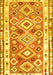 Machine Washable Oriental Yellow Traditional Rug, wshcon2956yw