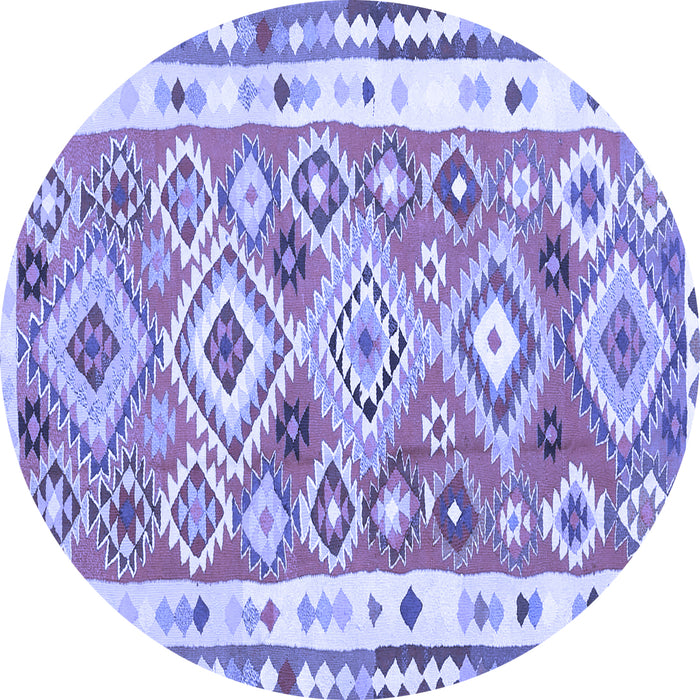 Round Oriental Blue Traditional Rug, con2956blu