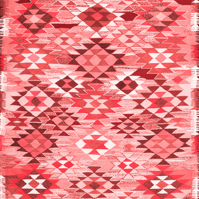Machine Washable Southwestern Red Country Rug, wshcon2957red