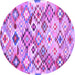 Round Southwestern Purple Country Rug, con2957pur