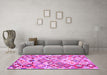 Machine Washable Southwestern Pink Country Rug in a Living Room, wshcon2957pnk