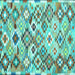 Square Southwestern Turquoise Country Rug, con2957turq