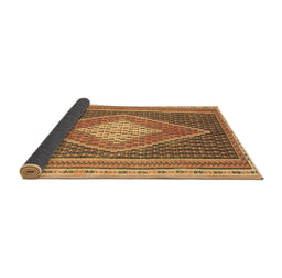 Sideview of Abstract Brown Contemporary Rug, con2958brn