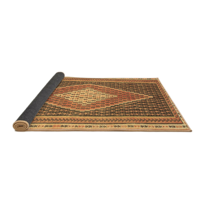 Sideview of Abstract Brown Contemporary Rug, con2958brn