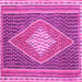 Square Abstract Pink Contemporary Rug, con2958pnk