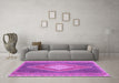 Machine Washable Abstract Purple Contemporary Area Rugs in a Living Room, wshcon2958pur