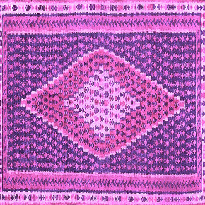 Square Machine Washable Abstract Purple Contemporary Area Rugs, wshcon2958pur