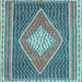 Square Abstract Light Blue Contemporary Rug, con2958lblu