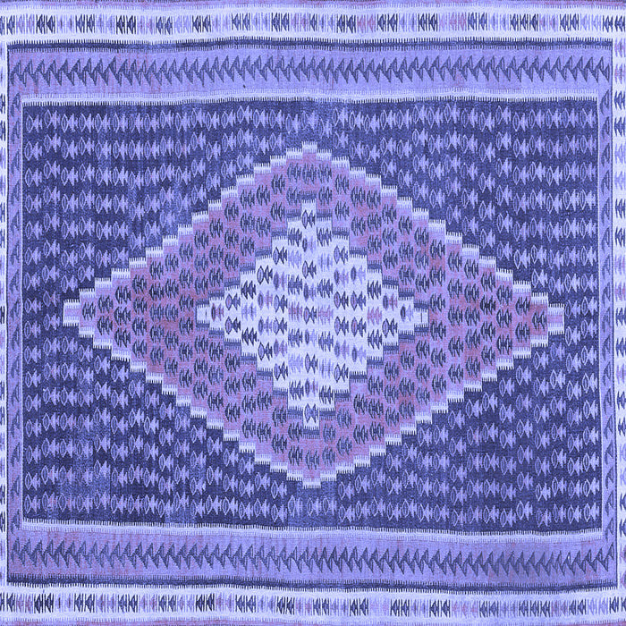 Square Machine Washable Abstract Blue Contemporary Rug, wshcon2958blu