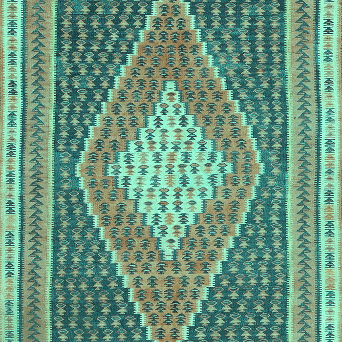 Machine Washable Abstract Turquoise Contemporary Area Rugs, wshcon2958turq