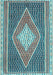 Machine Washable Abstract Light Blue Contemporary Rug, wshcon2958lblu