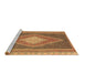 Sideview of Machine Washable Abstract Brown Contemporary Rug, wshcon2958brn