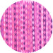Round Machine Washable Oriental Pink Traditional Rug, wshcon2959pnk