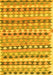 Machine Washable Oriental Yellow Traditional Rug, wshcon2959yw