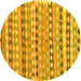 Round Oriental Yellow Traditional Rug, con2959yw