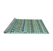 Sideview of Machine Washable Oriental Light Blue Traditional Rug, wshcon2959lblu