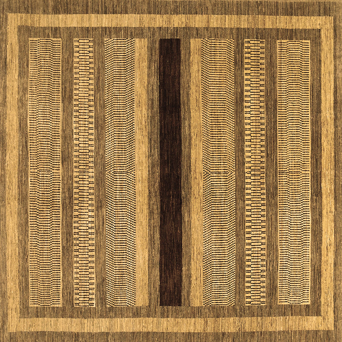 Square Machine Washable Abstract Brown Contemporary Rug, wshcon295brn