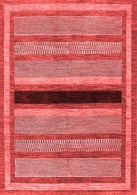 Abstract Red Contemporary Rug, con295red