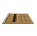 Sideview of Machine Washable Abstract Brown Contemporary Rug, wshcon295brn