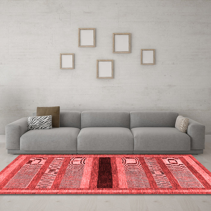 Contemporary Red Washable Rugs