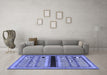 Machine Washable Abstract Blue Contemporary Rug in a Living Room, wshcon295blu