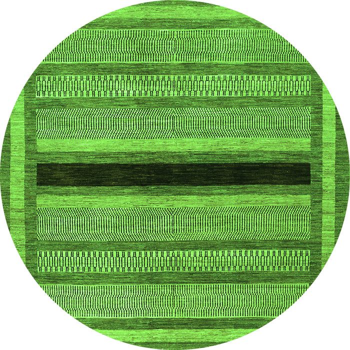 Square Abstract Green Contemporary Rug, con295grn