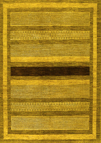 Abstract Yellow Contemporary Rug, con295yw