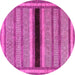 Round Abstract Pink Contemporary Rug, con295pnk