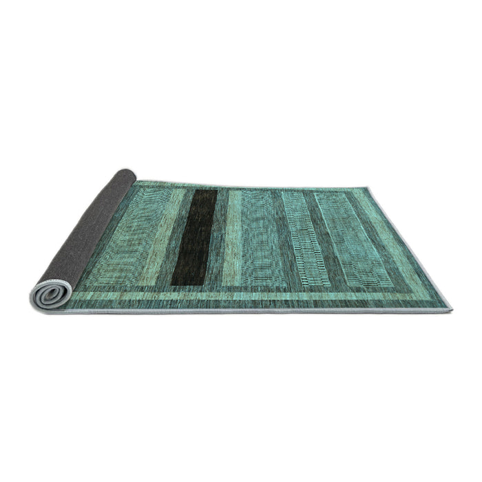 Sideview of Abstract Light Blue Contemporary Rug, con295lblu