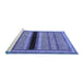 Sideview of Machine Washable Abstract Blue Contemporary Rug, wshcon295blu