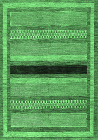 Abstract Emerald Green Contemporary Rug, con295emgrn