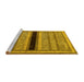 Sideview of Machine Washable Abstract Yellow Contemporary Rug, wshcon295yw