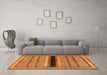 Machine Washable Abstract Orange Contemporary Area Rugs in a Living Room, wshcon295org